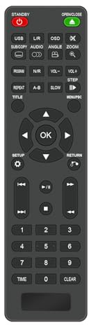 AULCMEET Télécommande de rechange pour lecteur DVD CD LONPOO LP-099 Multi Region Code Zone Free PAL/NTSC HD