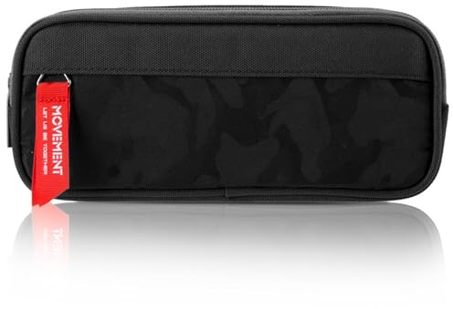 MLPKOI Camouflage Federmäppchen, Federtasche Etui, Pencil Case, Multifunktionale Mäppchen Teenager mit 3 Fächer Große Kapazität, Federmappe für Jungen & Mädchen (Schwarz)