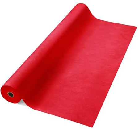 Longing Home Vlies-Tischdeckenrolle, Rot, 100cm x 25m | Einweg Alternative, Praktisch & Sauber - Für Schnelle Tischdeko, Perfekt für Feste, Geburtstag, Party, Einschulung, Festival