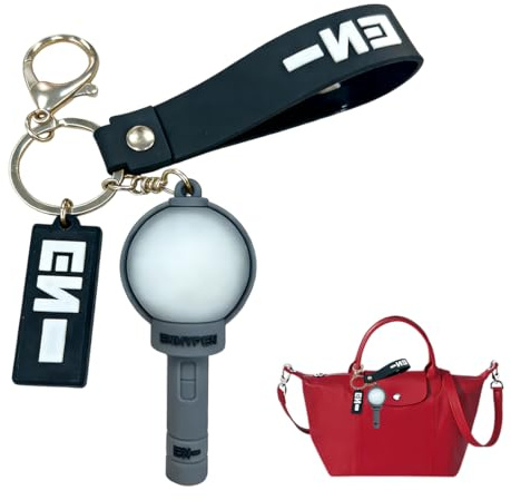 Ozmw Enhypen Lightstick Schlüsselanhänger, Enhypen Merch, Kpop Keychain für Fans, Cartoon Anhänger,Für Autoschlüssel & Handtasche Accessoire,JUNGWON HEESEUNG JAY JAKE SUNGHOON SUNOO NI-KI