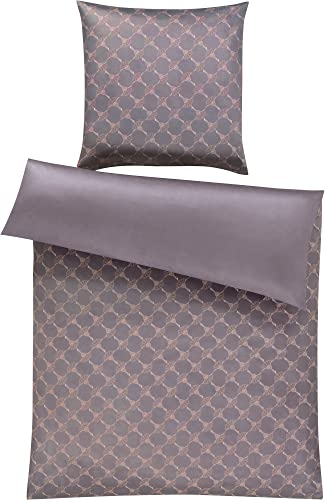 Joop, Mako-Satin-Bettwäsche, Kornblumen-Muster mit nuancierten Farben 40 x 80 Rosé