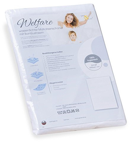 aqua-textil Welfare Matratzenschoner 100 x 200 cm Bambusfaser Unterbett Polyurethan TPU Auflage wasserdicht Schutzbezug