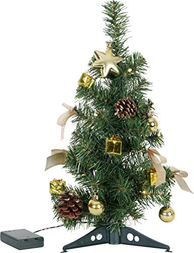 Star 601-05, LED-Tannenbaum Decorage, circa 45 cm, Plastik, Gold, 2.4 x 2.4 x 4.5 cm