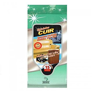 LINGETTES SPÉCIAL CUIR AU MIEL X 15