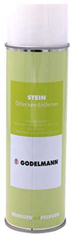 GODELMANN Ölfleckenentferner für Stein - Reinigungsmittel für Pflastersteine, Terrassenplatten & Mauersteine I entfernt Ölflecken aller Art - 0,5 l Steinreiniger außen