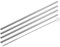 Fackelmann 54855 Lot de 4 pailles en inox avec goupillon, pailles en inox, pailles réutilisables, pailles et goupillon de nettoyage, Acier inoxydable, Nylon, Argenté, 24 cm