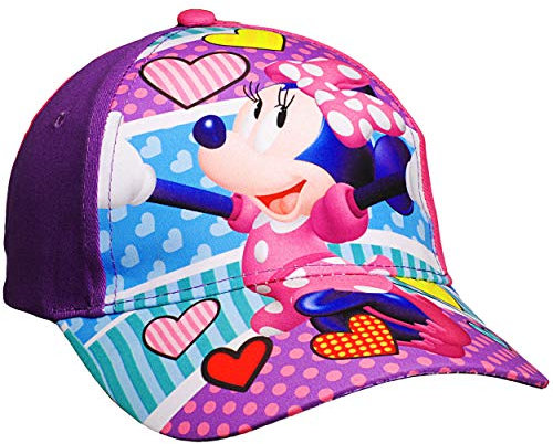 alles-meine.de GmbH Basecap - - Minnie Mouse - Größe 3 bis 12 Jahre - universal & verstellbar - 100% Baumwolle - für Mädchen - Kinder - Mütze/Sommermütze Baseball Cap - Belüft..