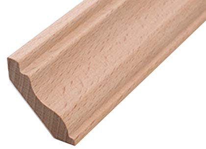 Ross Battiscopa in legno massiccio 25 x 25 mm, rovere grezzo, 10 metri