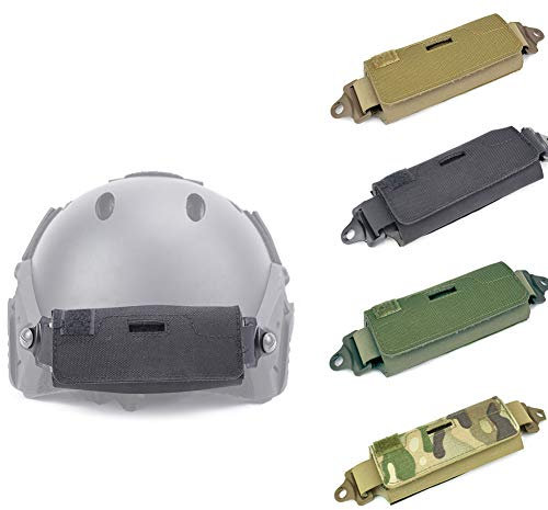 WLXW Taktisches Helmzubehör Helm Balancing Gewicht Tasche, Airsoft Helm Zubehör Tasche Schiene Gegengewichtstasche für OPS/Fast/BJ/PJ/MH mit Blöcken,Schwarz