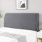 cover Bett Kopfteil Hussen/Bezug, Bettkopfteil Hussen Boxspringbezug Stepp Einfarbig Staubhülle Kopfbedeckungen Elastische All-Inclusive Kopfteilbezug Schlafzimmer Dekor Metallgrau 180-200cm