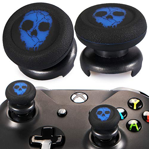 Playrealm FPS Thumbstick Extender & Printing Rubber Silicone Grip Cover 2 Sets for Xbox Series X/S & Xbox One Controller (Ghost Blued)