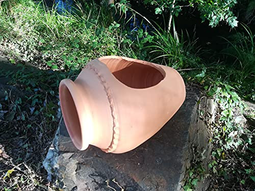 Anfora di fango per giardino ovale 28 x 22