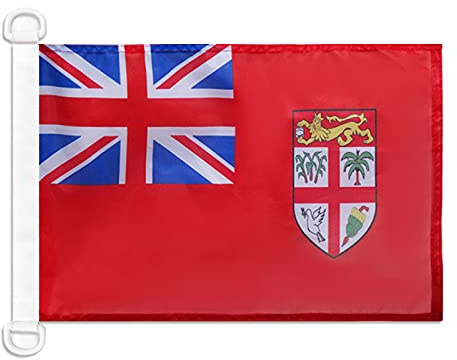 AZ FLAG - Fiji Civil Ensign Nautical Flag - 18'' x 12'' - For Outdoor and Boat - Fijian merchant Banner Knitted Polyester with Two Plastic Rings - Vivid Colors - 12x18 in - 45x30 Cm
