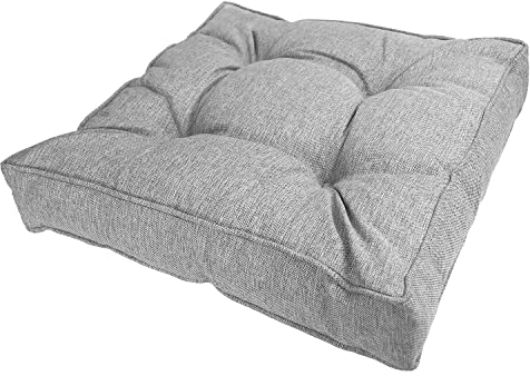 POKAR Loungekissen Sitzkissen Sitzauflagen Stuhl Stuhlkissen für Stuhl Rattanmöbel Gartenmöbel Kissen Outdoor Sitzpolster Lounge Polster 60x60x10 cm, Grau