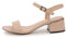 Rio Fiore Sandali Donna con Tacco, Beige, 5 cm Tacco a Blocco, Cinturino alla Caviglia, Ecopelle, C553-K1781-13 (Beige PU, 37 EU)