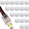 RUNCCI-YUN 20 Stück LED Strip Connector 5 polig 12mm, LED lötfrei Streifenverbinder,5Pin Verbindungskabel Verbinder, für 12mm Breite SMD 5050 RGBW LED Strip 5V 12V 24V(transparent)