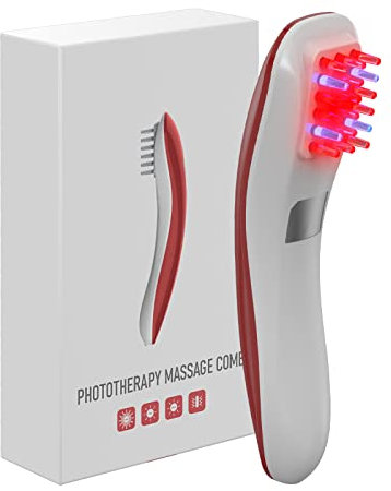 iKeener Laser Comb,Red&Blue Light Therapy Device Eliminate Hair Loss,Red Light Therapy Promote Hair Growth,Hair Repair,Make Hair Roots Stronger,Blue Light Therapy Clean,Portable Prevent Anti Loss Comb
