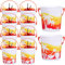 Lallisa 20pc 32oz Cocktail Buckets for Drinks - 4.69 x 3.78 x 4.8 Inch Plastic Buckets with Handles - Reusable Smoothie Punch Bowls