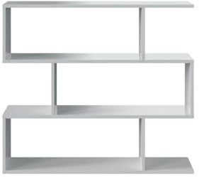 Habitdesign Estantería Librería Baja, Modelo Athena, Acabado Blanco Brillo, Medidas: 97 cm (Alto) x 110 cm (Ancho) x 24 cm (Fondo)