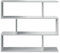 Habitdesign Bücherregal, Modell Athena, weißes Hochglanz-Finish, Maße: 97 cm (Höhe) x 110 cm (Breite) x 24 cm (Tiefe)