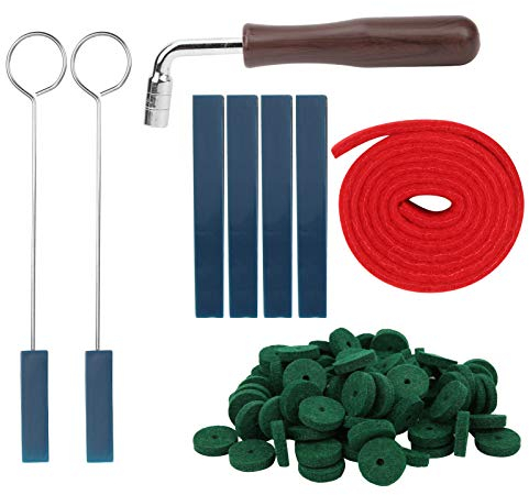 Klavier-Stimmwerkzeuge, Klavier-Stimmhebel-Werkzeuge, Professionelles Tragbares Gummi-Silent-Stick-Tape-Filz-Zubehör-Set, Klavier-Stimmgerät, Hammer-Dämpfer-Kit, Werkzeuge Für Klavier
