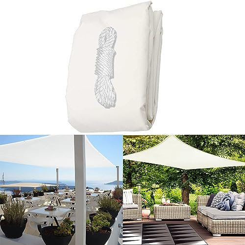 Voile D'ombrage Toile d'ombrage 1 x 2.6 m Résistant 98% Protection Rayons UV Voile d'Ombrage Toile d Ombrage avec Corde Libre pour Patio Terrasse Extérieur Patio Piscine Jardin, Blanc