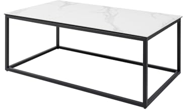 riess-ambiente.de Design Couchtisch SYMBIOSE 100cm Marmor weiß Keramik Made in Italy