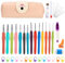 jutyum 37 Stück häkelnadel set 14 Stück 2.0mm-10.0mm crochet hook häkelnadeln set ergonomische häkelnadel häkeln für anfänger Bunte set crochet kit mit Tragbaren Tasche
