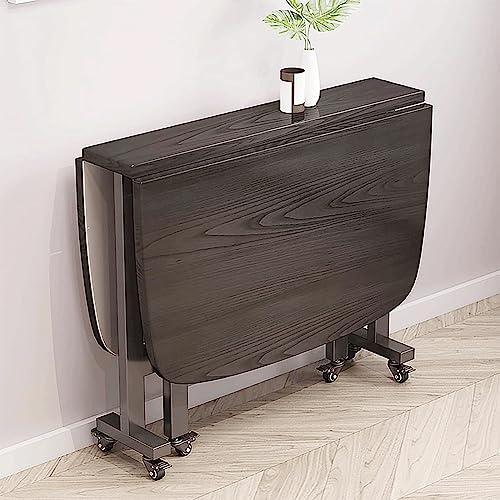 Mesa de comedor plegable de madera para cocina, mesa rectangular extensible para espacios pequeños