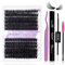 Extension Cils Individuels Kit 240PCS Faux Cils Individuel Bouquet 3D Effet 0.07mm Cluster Lashes Kit D Curl 12-16mm 60D+80D DIY Extensions de Cils Cluster Kit(3D-60D/80D-D-Cils Extension Kit)