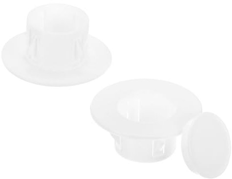 PATIKIL Air Conditioning Wall Hole Cover, 2Pcs Air Conditioner Blocking Hole Plug Decoration Water Pipe Sealing Plate Cover for 1.6 - 1.9 Diameter Hole, White