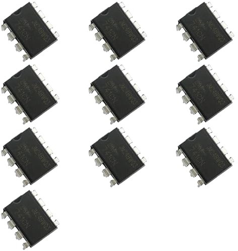 Bridgold 10 chips amplificadores operacionales individuales LM741CN LM741 741 IC,DIP-8.