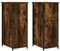 Natulvd Slim Beistelltisch 2er Set, 80cm hoch & schmal Beistelltisch mit Einzeltür & Metallrahmen, Nachttisch Nachttisch für Wohnzimmer Schlafzimmer Büro, Einfache Montage 32x42x80cm (Rustic+Oak)
