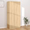 IKAYAA Armario Dormitorio con 2 Puertas, Armario de Madera Contrachapada，Armario Ropero Armarios Juvenil Diseño Moderno 90x52x200 cm Roble Sonoma