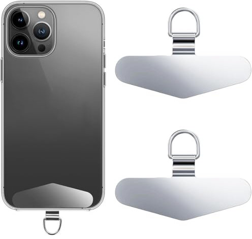 SIVZUMO 2 Stück Handykette Universalpads, Edelstahl Multifunktionales Handy-Lanyard-Patch, Handy Lanyard Patch Pad, multifunktionales für die meisten Handy-Hül