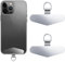 SIVZUMO 2 PCS Cordino per telefono cellulare, toppe di ricambio per cordino per telefono con anello in metallo, cordino per telefono per protezione compatibile con la maggior in acciaio inox