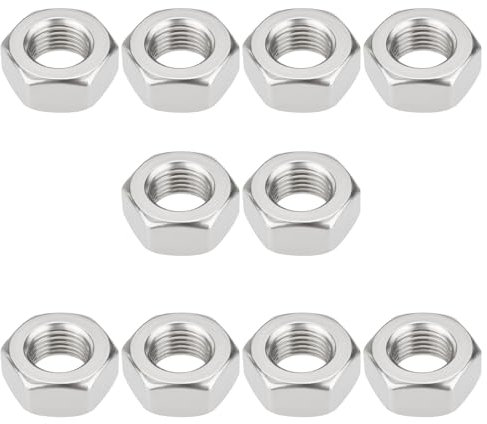 LT Easiyl 10 Pezzi M10x1mm Dadi Esagonali Per Albero Motore In Acciaio Inossidabile 304 Dadi A Filettatura Fine Compatibile Con Simson S50 S51 S70 SR50 KR51 SR4 SR80