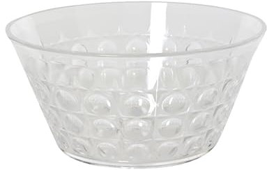 Bol en plastique - 15 x 7 cm - Bol de service à motifs - Bols et bols - Bol à dessert, à glace, à céréales, salade, bol à fruits - Bol décoratif - Vaisselle pour le printemps et l'été - Transparent