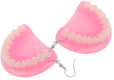 MOBUTOFU Zahn-ohrstücke Hässliche Zahn-ohrringe Für Frauen Halloween-zahn-ohrringe Zahn-ohrschmuck Lustiger Schmuck