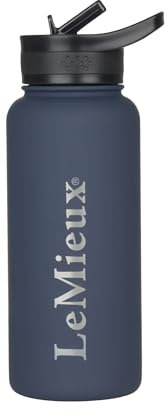 LeMieux Drinks Bottle - 0.9Litres - BPA Free Straw - Navy