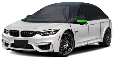 generisch halbgarage für Auto kompatibel mit Skoda Octavia 1997-2025,Allwetterschutz, mit reflektierenden Streifen, Winddicht, staubdicht, Regen- und schneefest(Black)