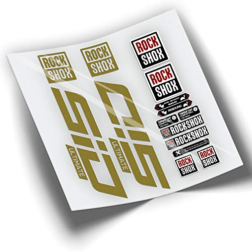 REF:VP339 Rock-Shox SID ULTIMATE 2021-2023 MTB Fork Compatible Stickers, Stickers, Stickers, Vinyl Decals for Mountain Bikes. (GOLD)