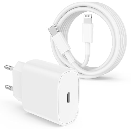 Caricatore rapido per iPhone 14, 13, 12, 11, certificato Apple MFi, confezione da 1 per 20 W PD USB-C presa di corrente con cavo da USB C a Lightning da 2 m, per iPhone 14/14 pro/13/13 Pro/13 Pro Max