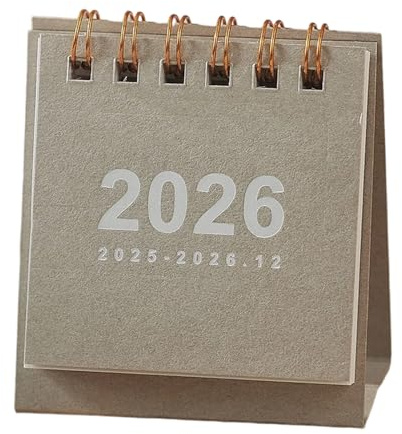 Tischkalender 2026, 19 Monate, Referenzen von 06/2025 bis 12/2026, Home Desktop Kalender, Plan Organizer für Büro, moderner Kalender
