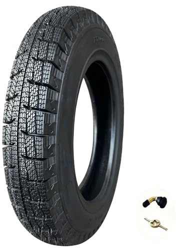 3.75-12 Schlauchloser Reifen 8PR Explosionsfest 300KPA, 3.75 12 Schweres Gummirad for Elektrisches Dreirad Roller Mini Motorrad Winter Schnee Off Road Vakuum Reifen 69L Last