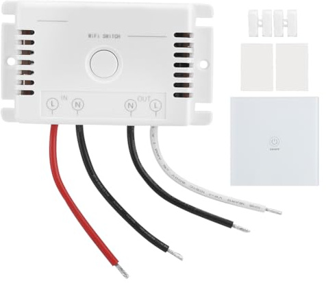 KANASI Interruptor inteligente WiFi con control de voz AC90 250V, relé temporizador compatible con Tuya para automatización del hogar