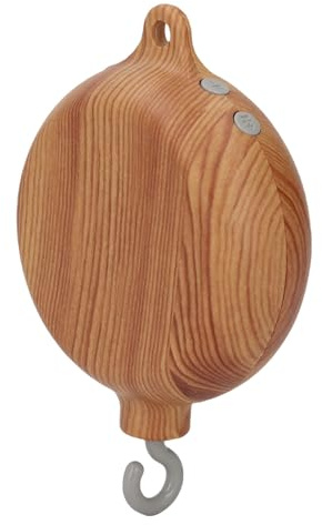 Dpofirs Carillon Mobile per Bambino, Motore Mobile per Culla con Design Simulato di Venature del Legno, Riproduce 9 Ninne Nanne Rilassanti, 3 modalità di Gioco e Gancio Rotante, Facile da Usare per la