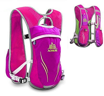 AONIJIE 5.5L Sac à Dos hydratation Sac à Dos extérieur Mochilas Trail Marathoner Running Race Gilet d'hydratation (Rosa)