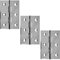 A&H™ 3 x 2. Inch - 76mm x 51mm x 2.2mm Heavy Duty Double Phosphor Bronze Washered Door Hinges 1.½ Pairs (3 Hinges) Polished Chrome