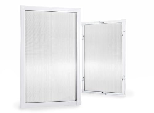 Home-Vision® Insektenschutz Fliegengitter Fenster Alu Rahmen Insektenschutz Mückenschutz Fliegenschutzgitte Fliegenschutz 3 Farben des Profils(Weiß, B130cm x H150cm) insektenschutz mit rahmen